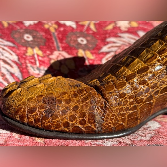 Mens Crocodile Leather Loafers Caramel Butterscotch Color Size 7.5 Bangkok main image 5